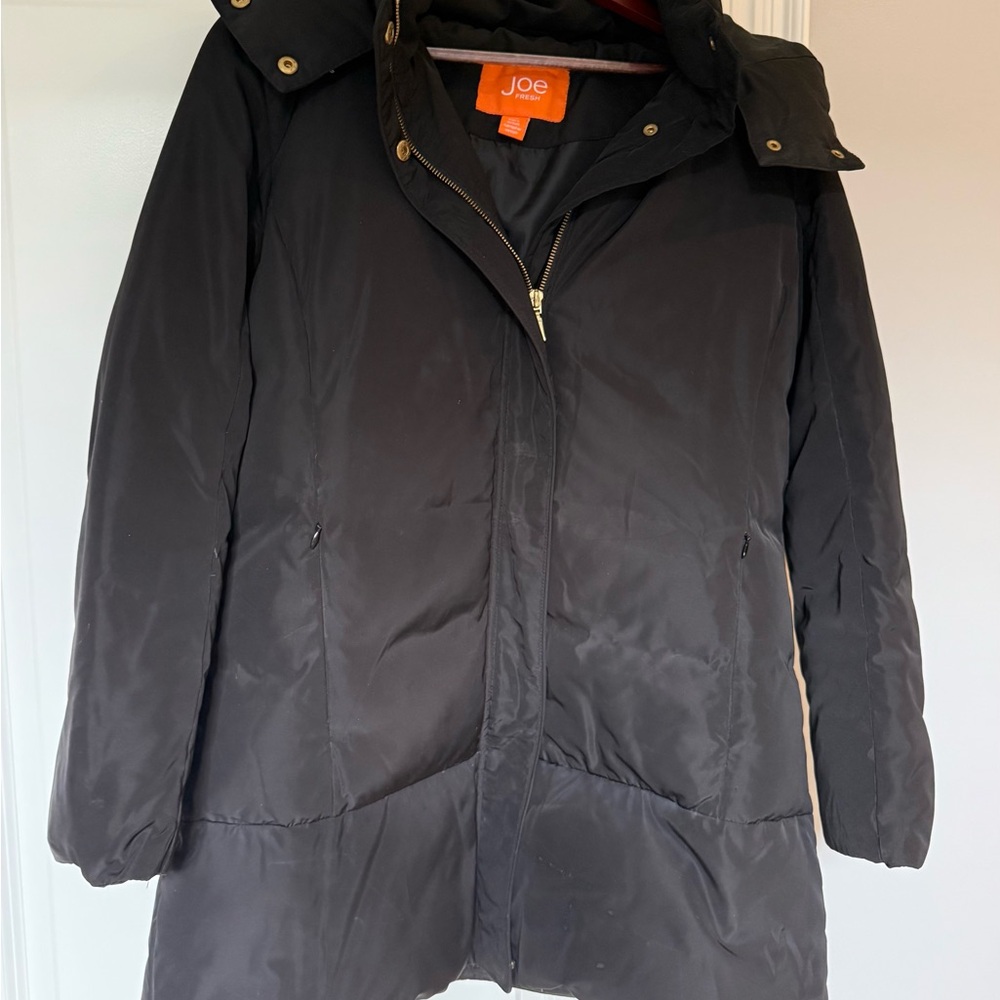 Joe Fresh Black Women’s Large Puffer Jacket - Picture 2 of 5